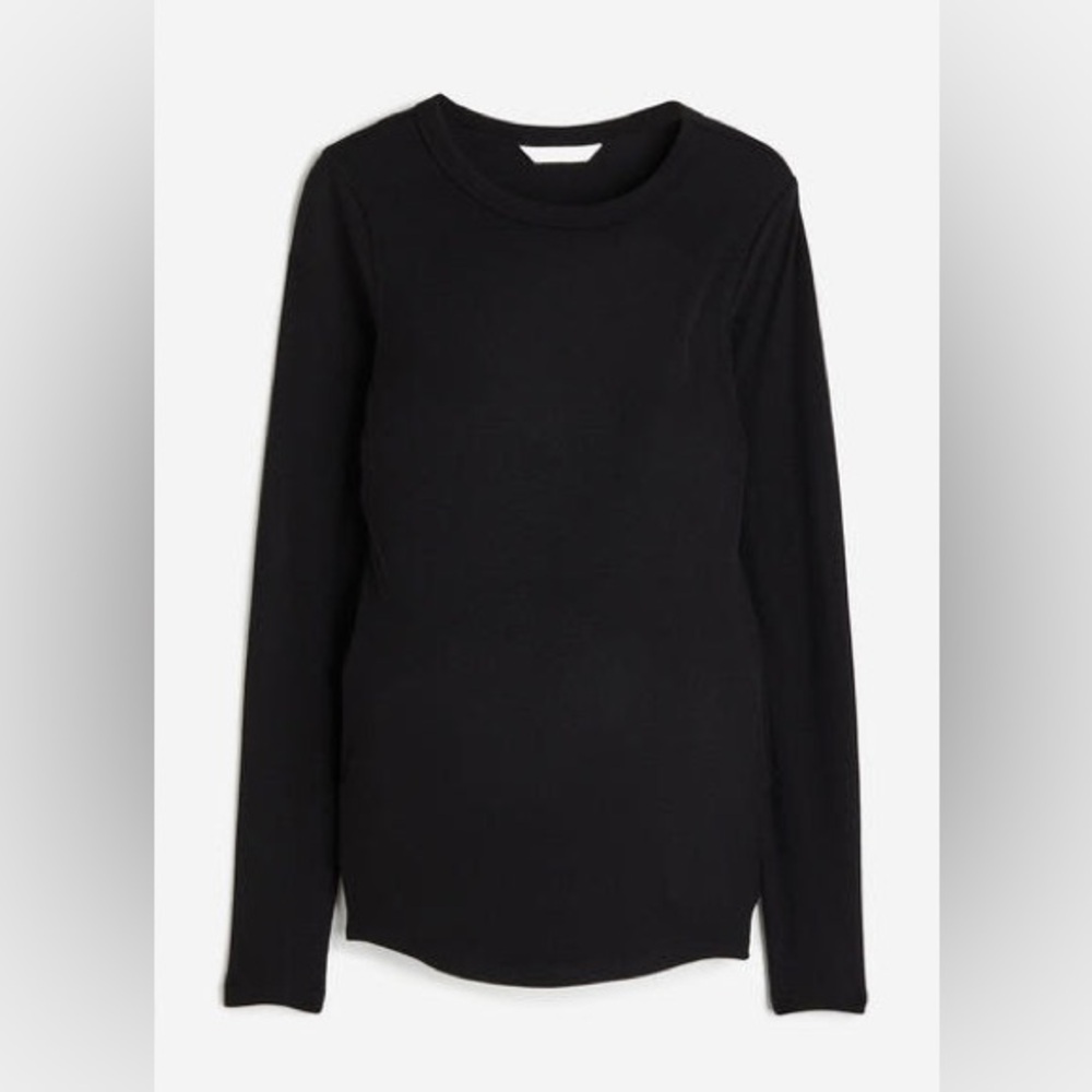 MAMA RIBBED JERSEY TOP